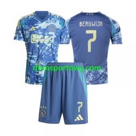 Koszulka Ajax Amsterdam Steven Bergwijn 7 Dziecięcy Wyjazdowe Koszulki Piłkarskie 2024-2025 Krótki Rękaw